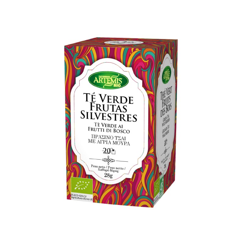 Té verde frutas silvestres infusión ECO 28g Té verde frutas silvestres infusión ECO 28g