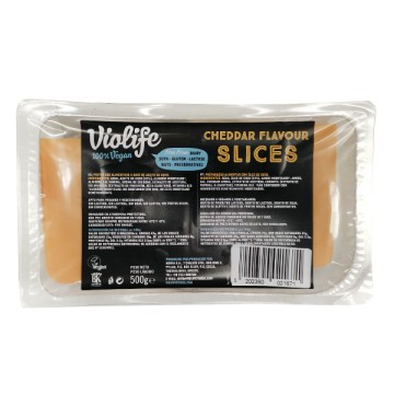 Refrig queso violife lonchas sabor cheddar 500 g