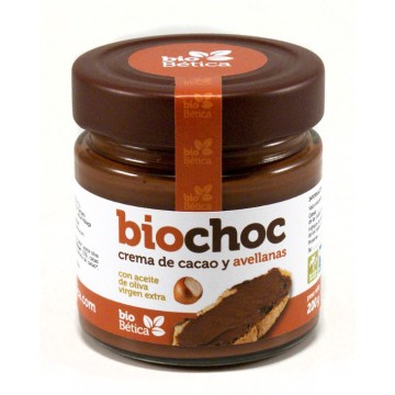 Biochoc crema de cacao avellana BIO 200gr cristal