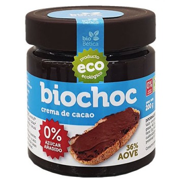 Biochoc crema de cacao  BIO 0% azucar añadido 200gr