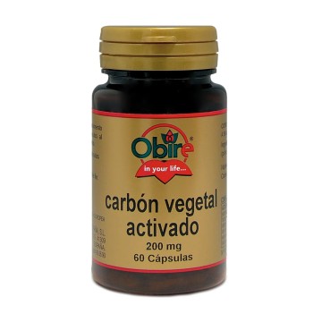 Carbon vegetal activado 200mg 60 Cápsulas