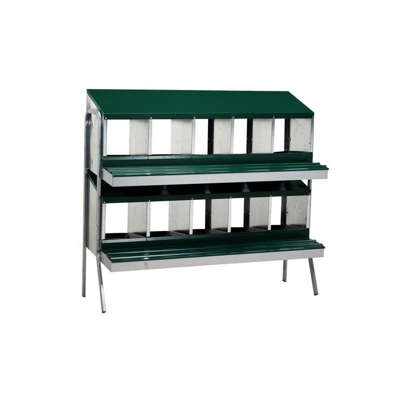 Bateria ponederos con cubeta - 10 dptos. Bateria ponederos con cubeta - 10 dptos.