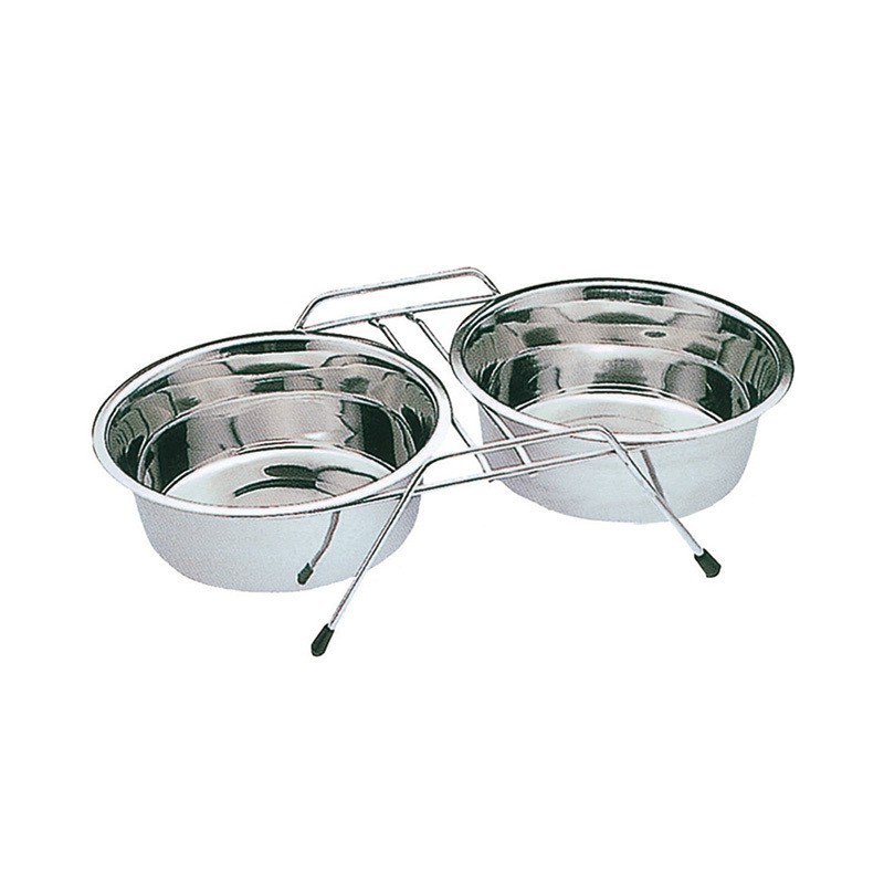 Comedero doble c/soporte-4 Comedero doble c/soporte-4