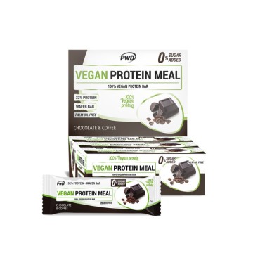 Barrita vegan protein meal chocolate y coffee 35gr x 12 uds