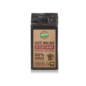 Cafe descafeinado molido 100% arabico biocop 250g