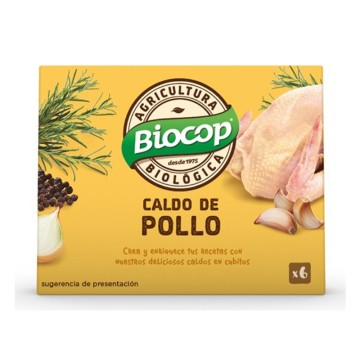 Caldo cubitos pollo Biocop 6x11 g