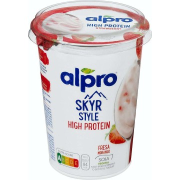Refrig yogur vegetal estilo skyr fresa 400 gr