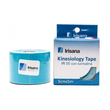 Kinesiology tape con turmalina 5cm x 5m azul