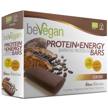 Bevegan barritas BIO cacao protein energy(6x36 gr)