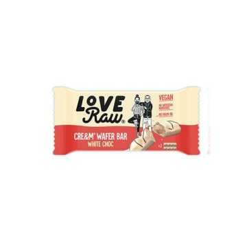 Love raw – vegan barquillos rellenos de chocolate blanco 2x 22.5 gr