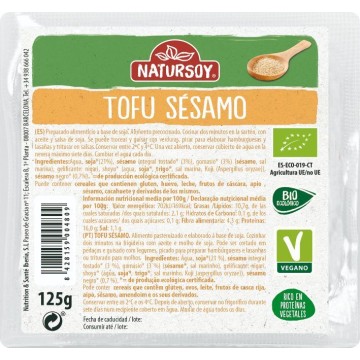 Refrig tofu con sésamo natursoy 125 g