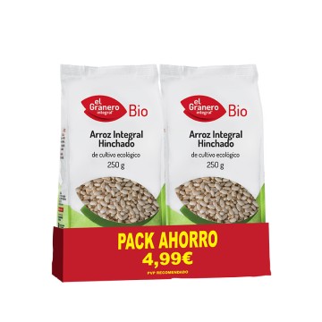 Pack 2 arroz integral hinchado BIO 2x250 g (013937)