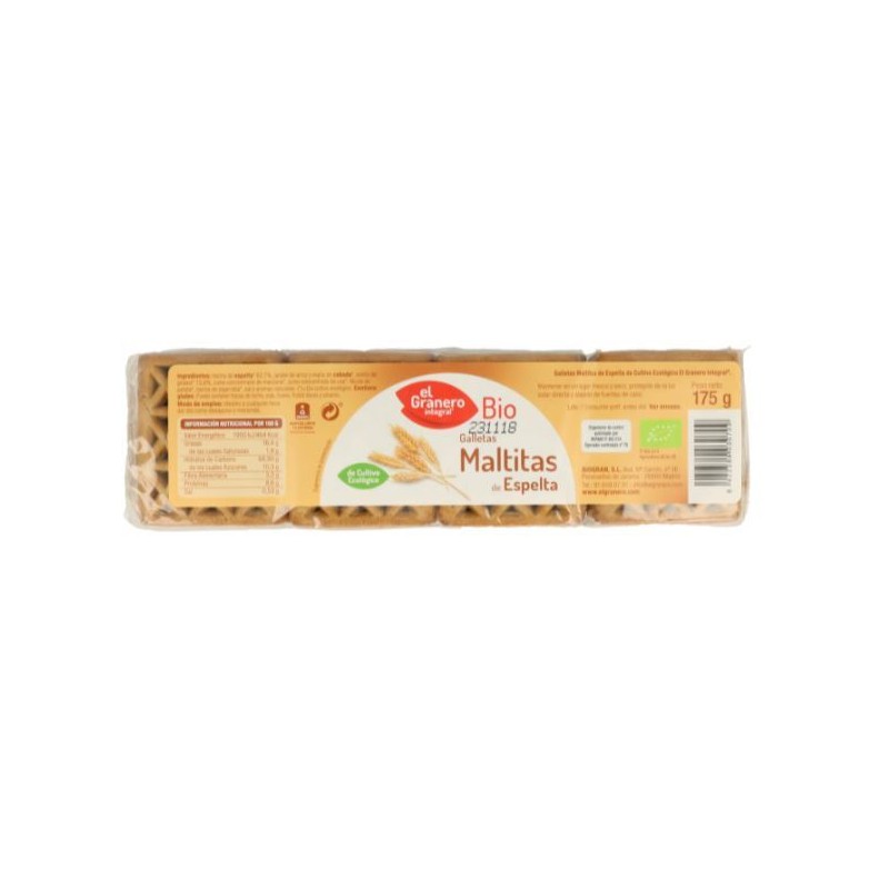 Galletas maltitas de trigo espelta BIO 175 g Galletas maltitas de trigo espelta BIO 175 g