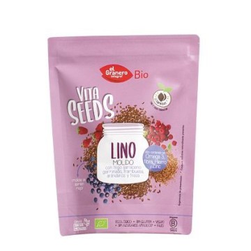 Vitaseeds lino molido trigo sarraceno frambuesa arándanos y fresa BIO 200 g