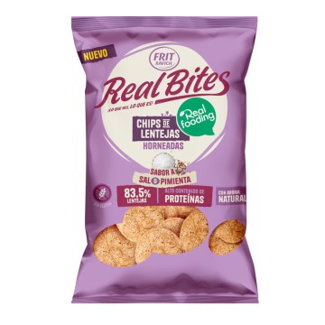 Chips lenteja pimienta Realfooding 80 g