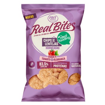 Chips lenteja tomate albahaca Realfooding 80 g